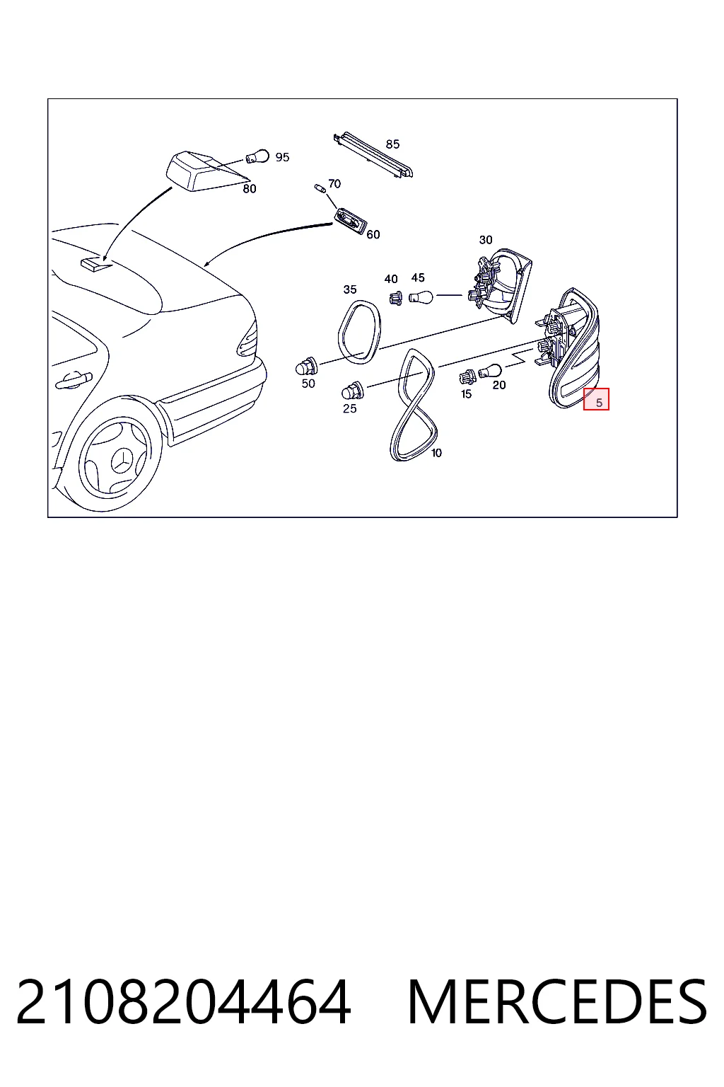 Piloto trasero exterior derecho Magneti Marelli 08551