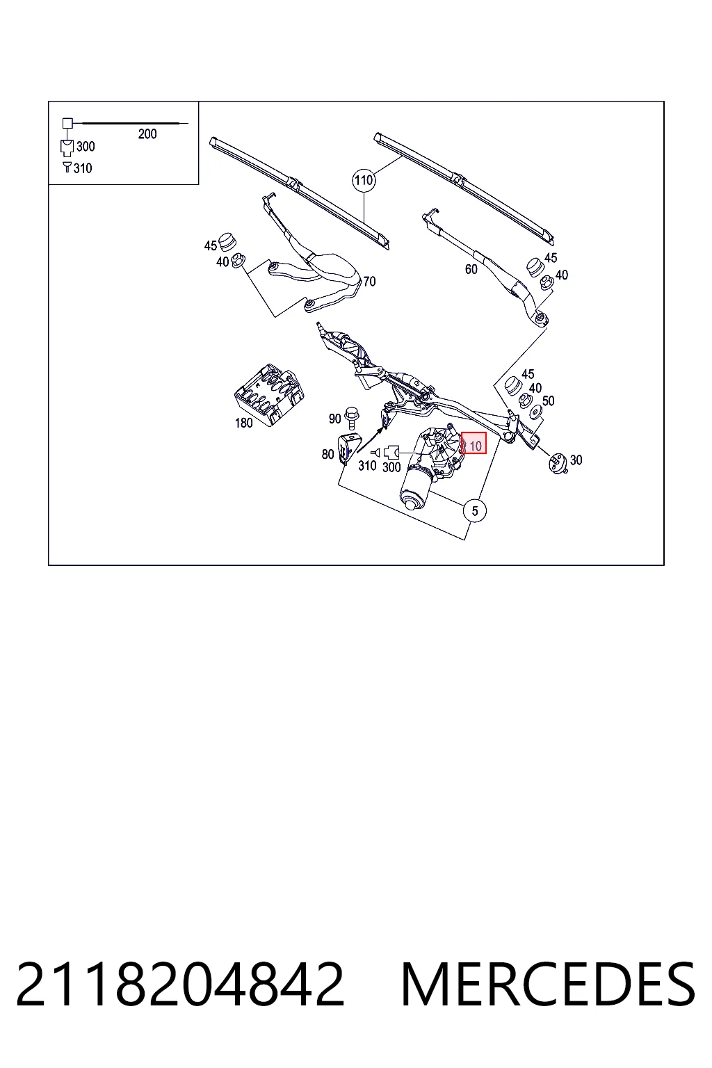 Motor del limpiaparabrisas Mercedes E sedán (W211) (2002 - 2008) precio, desde 51,00 EUR