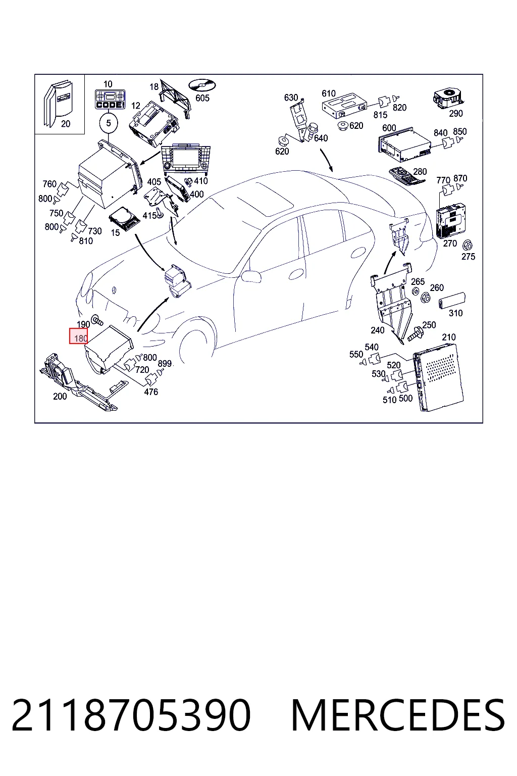 Radio para Mercedes E  W211
