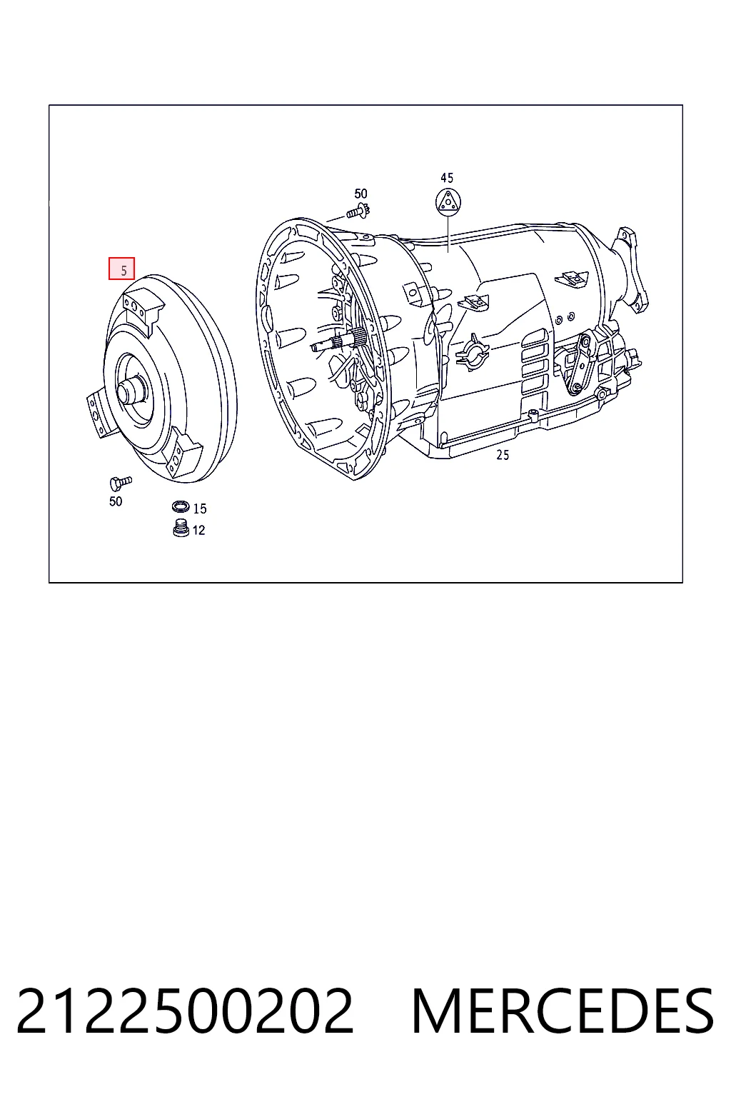 Convertidor de par 2122500202 MERCEDES