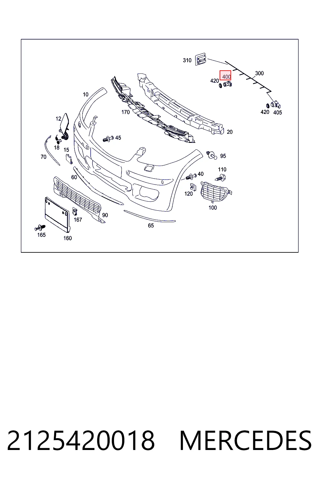 2125420018 Mercedes Packtronic Frontal Lateral