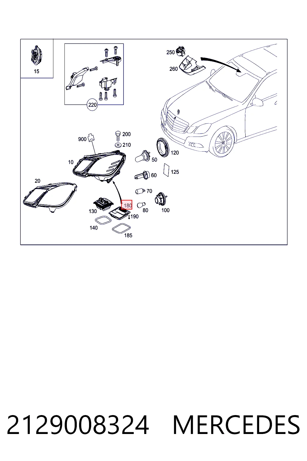 Comprar A2189009904 VAG Módulo de control de luces de faros (ECU)