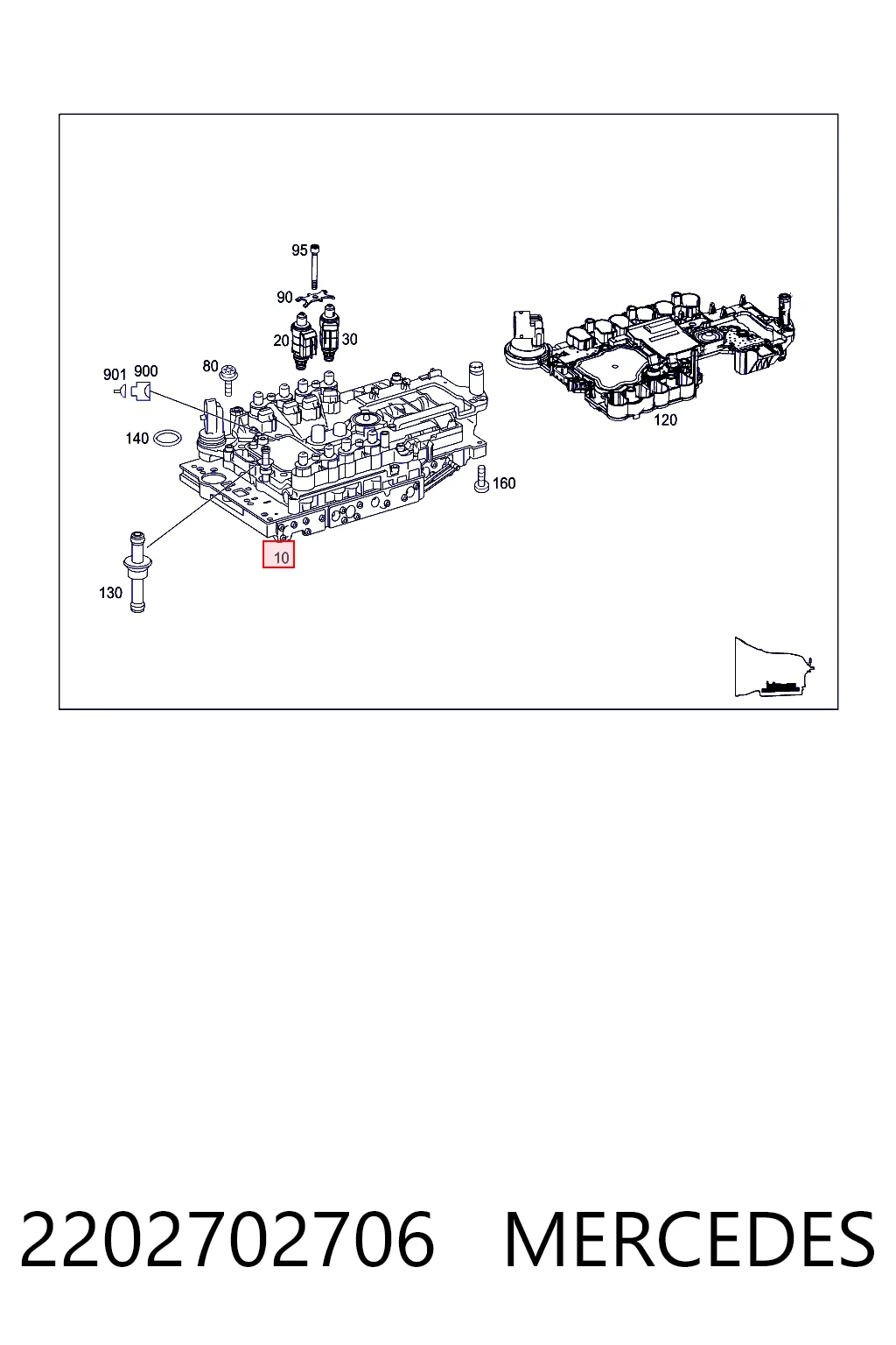 Comprar A220270290687 Mercedes Bloque de válvulas de la transmisión automática