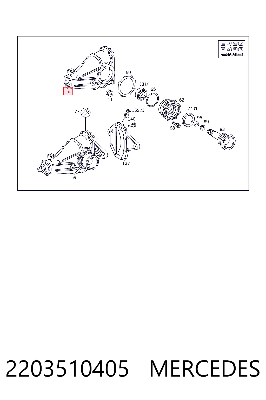 Grupo trasero Mercedes E familiar (S210) (1996 - 2003) precio, desde 193,12 EUR
