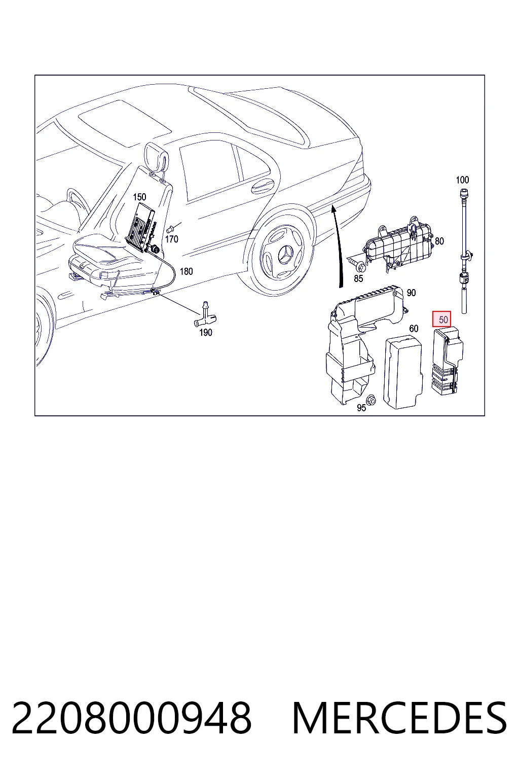 2208000948 Mercedes Bomba del sistema de soporte dinámico de asiento