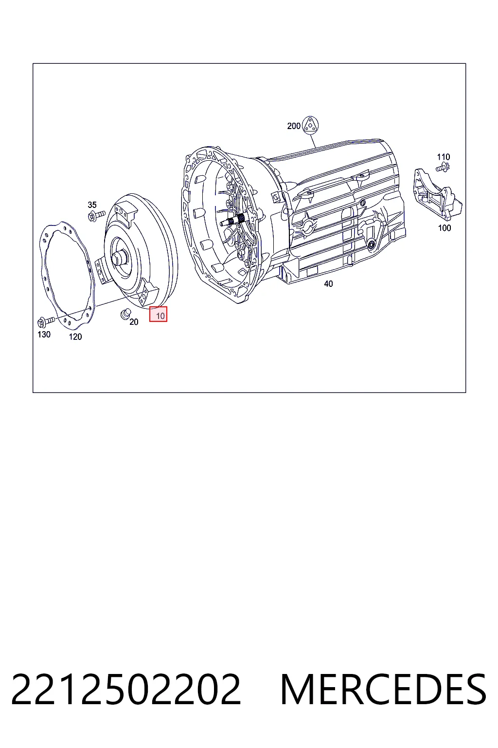 Convertidor de par 2212502202 MERCEDES