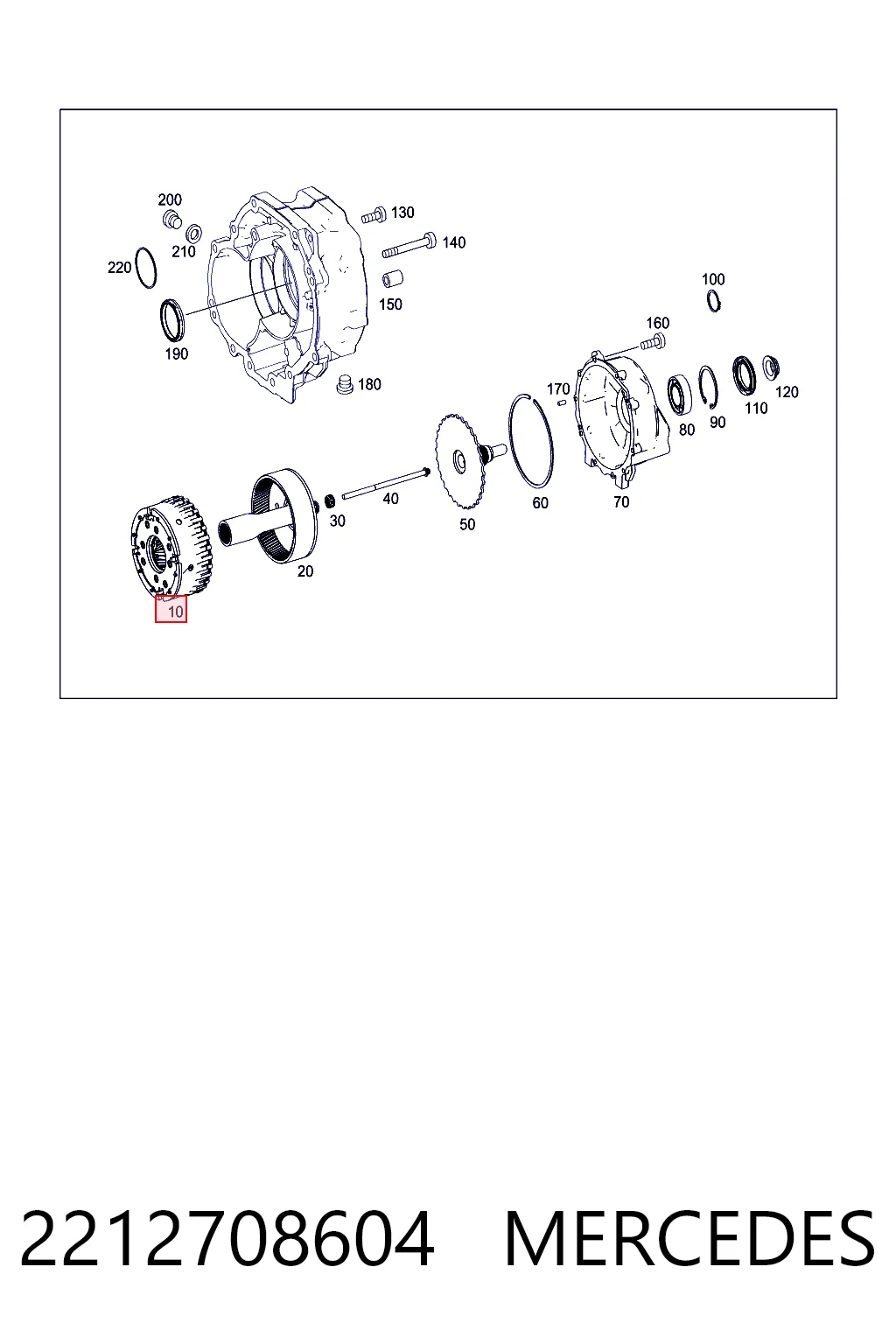 2212708604 Mercedes Conjunto de reparación de caja de cambios