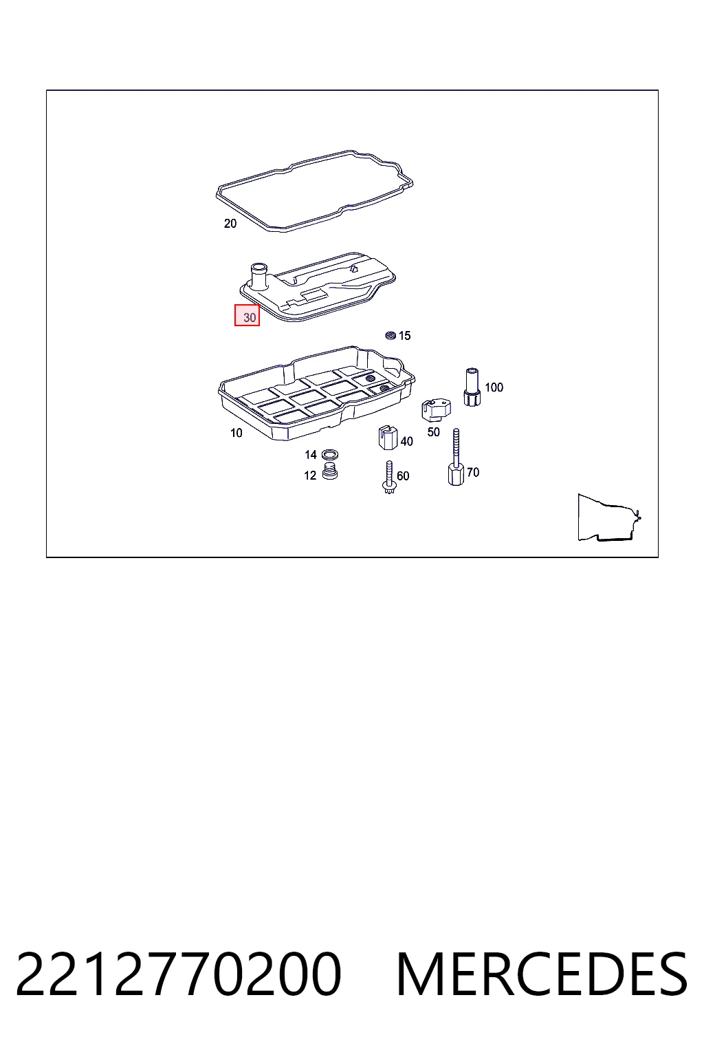 2212770200 Mercedes Filtro hidráulico transmisión automática