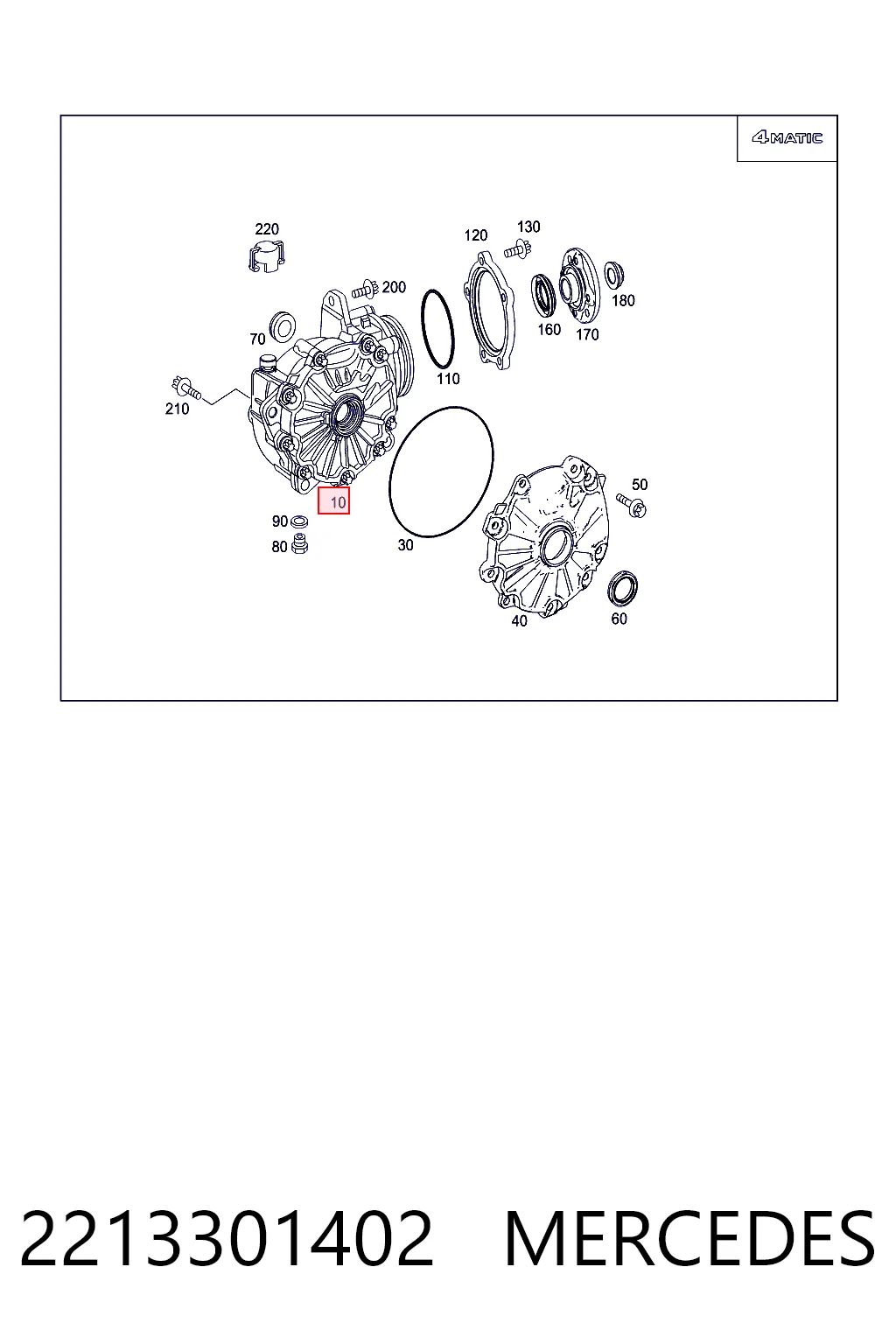 2213301402 Mercedes Reductor delantero