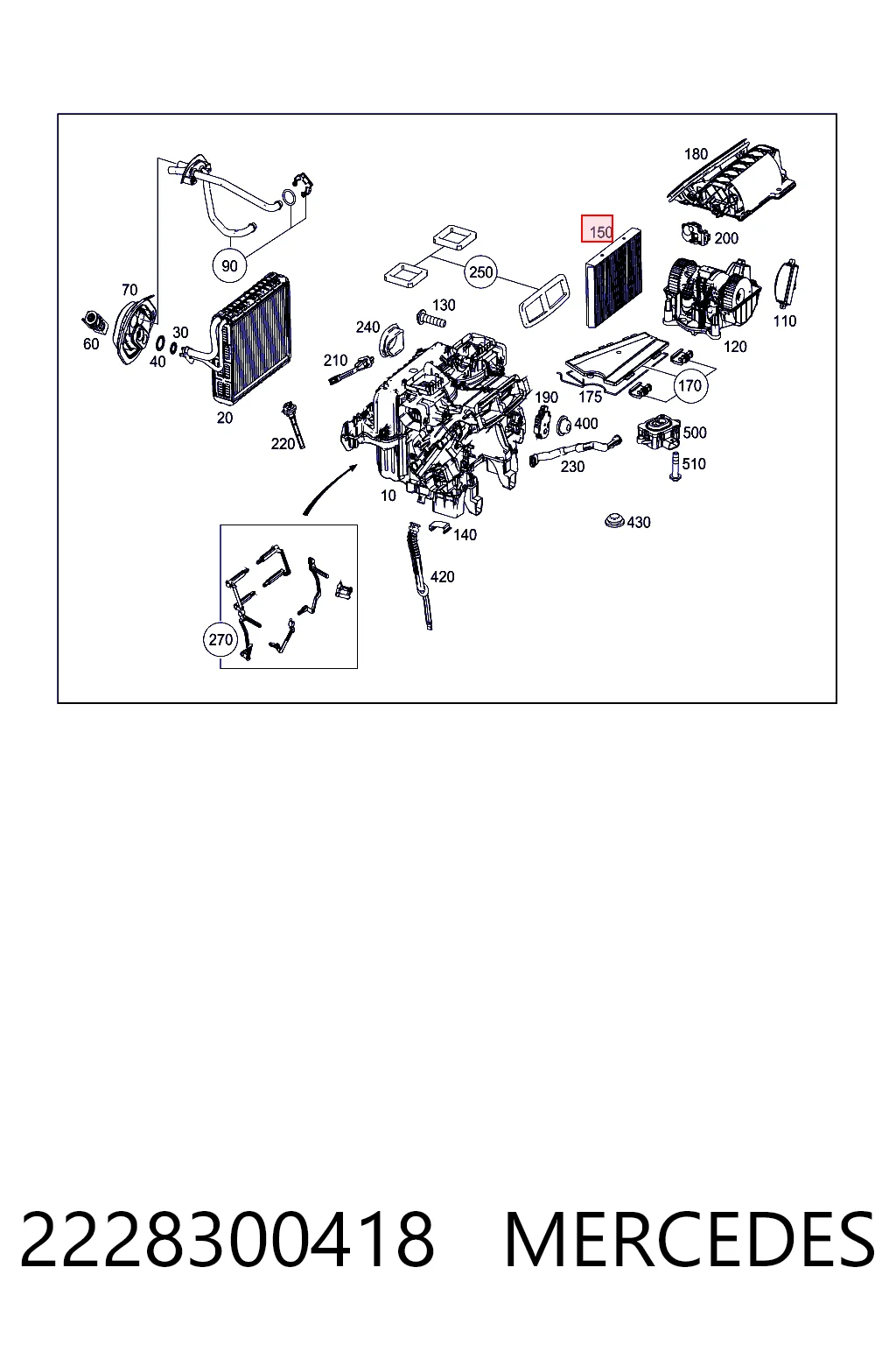 2228300418 Mercedes Filtro antipolen