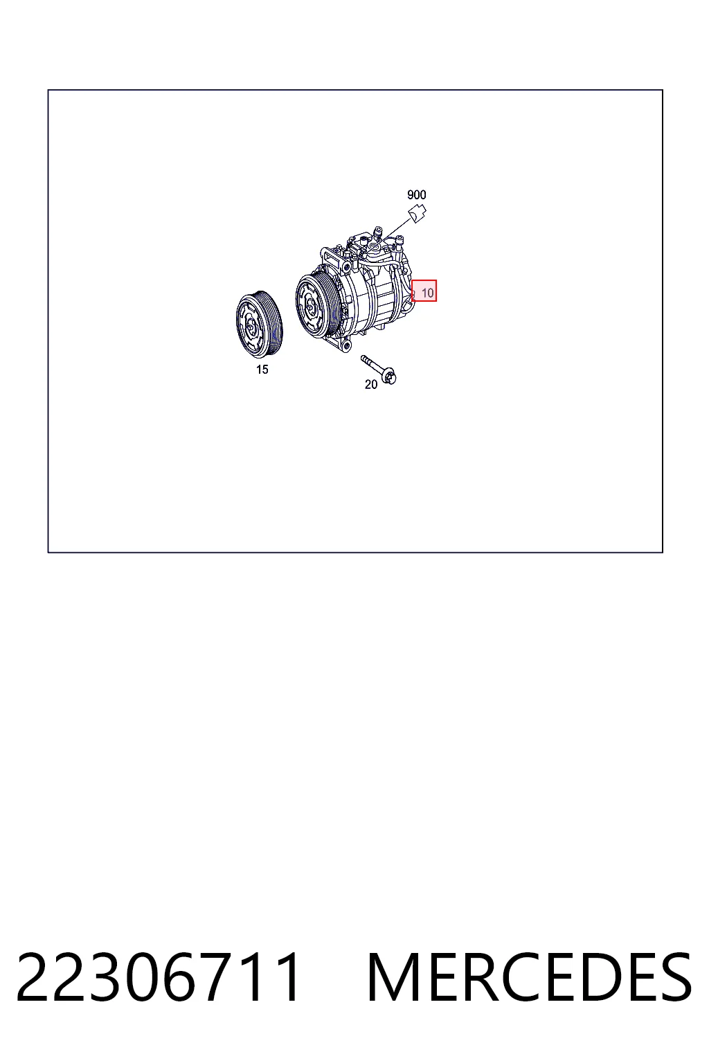 22306711 Mercedes Compresor climatizador
