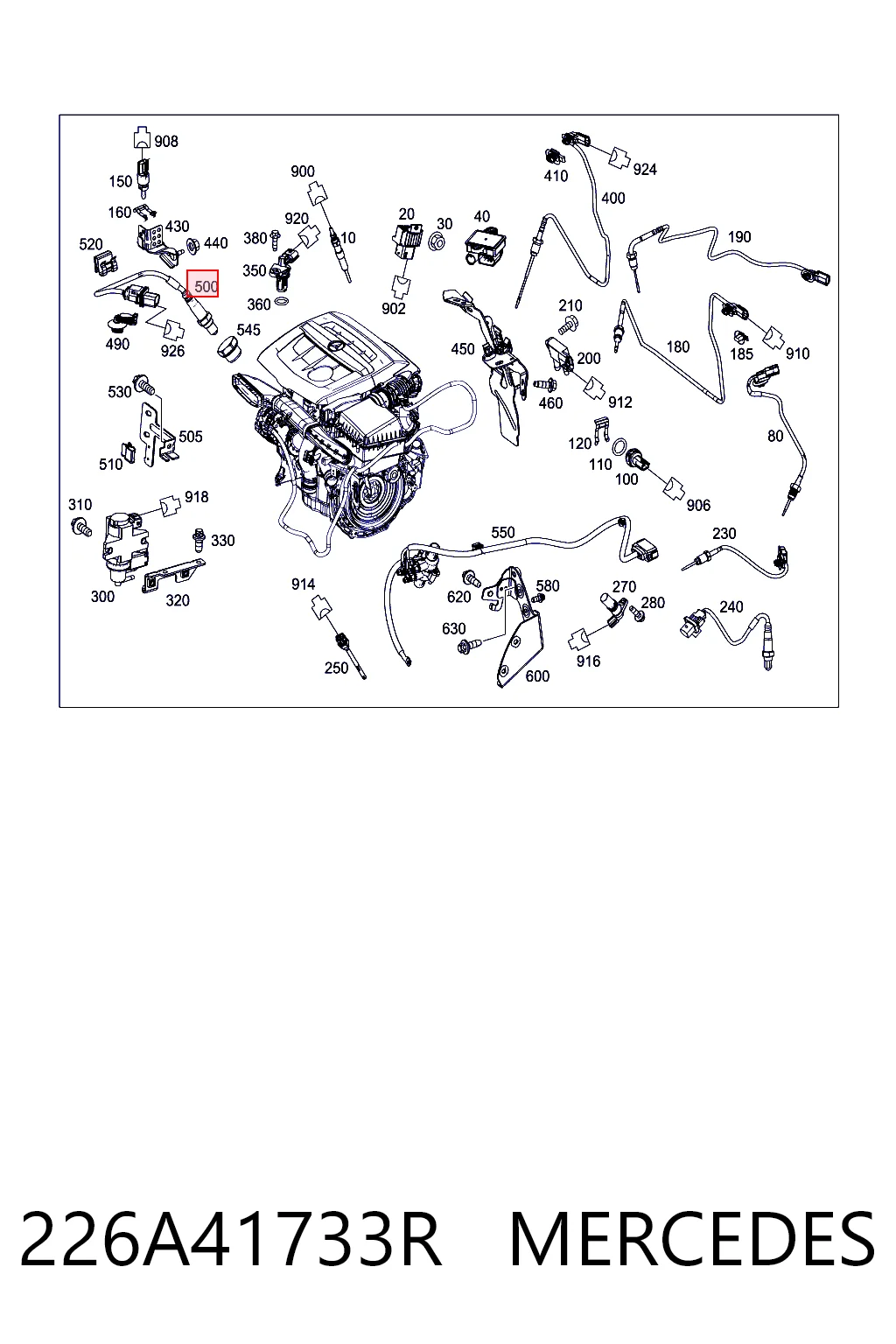 226A41733R Mercedes Sensor de oxígeno previo al catalizador