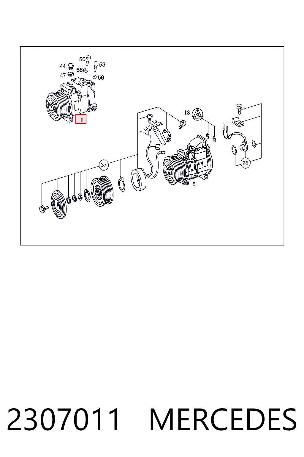 2307011 Mercedes Compresor climatizador
