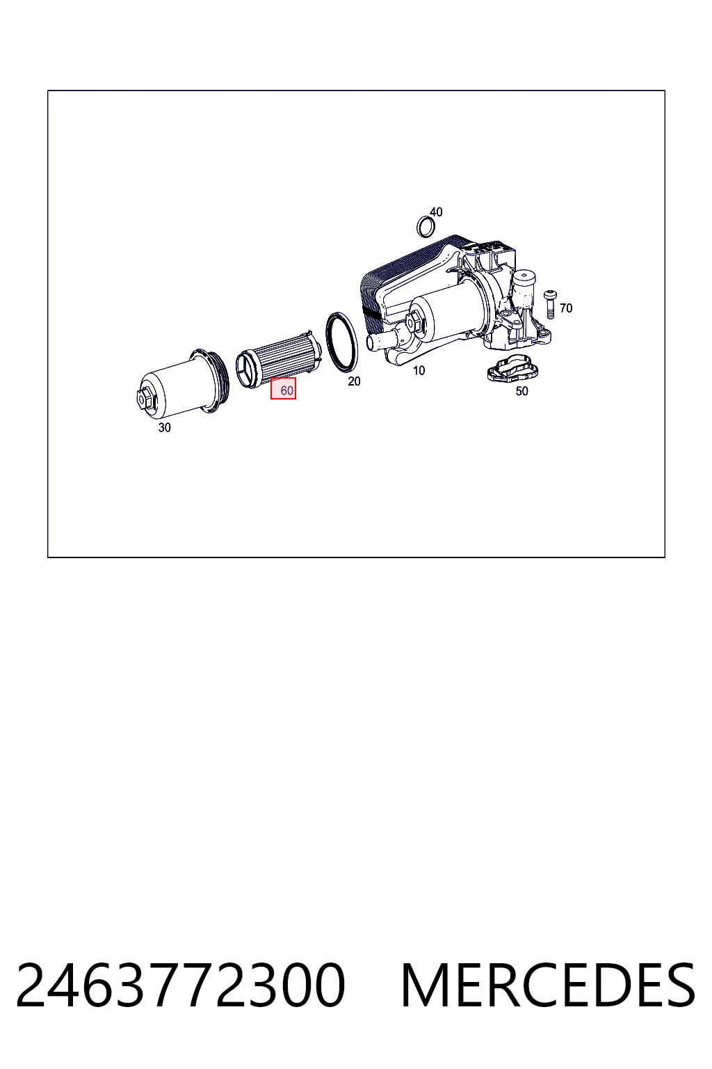 2463772300 Mercedes Filtro hidráulico transmisión automática