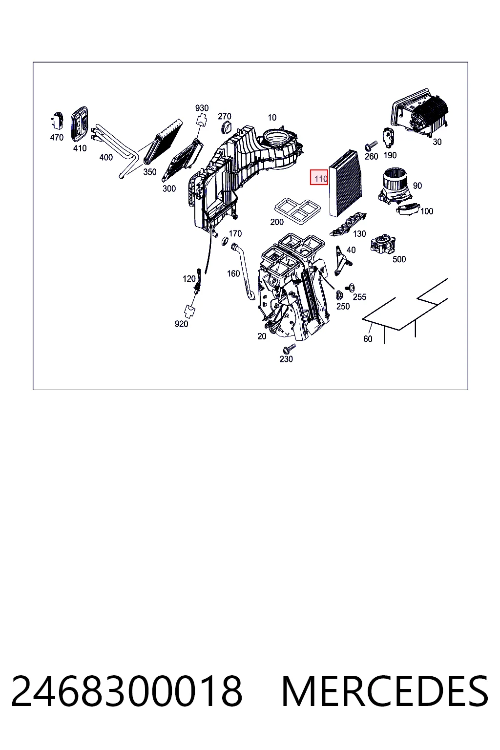 2468300018 Mercedes Filtro antipolen