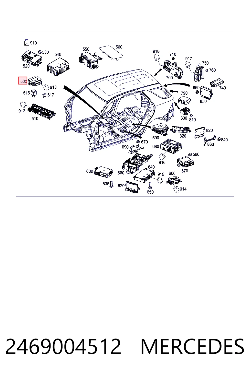 2469004512 Mercedes Módulo del freno de estacionamiento electromecánico