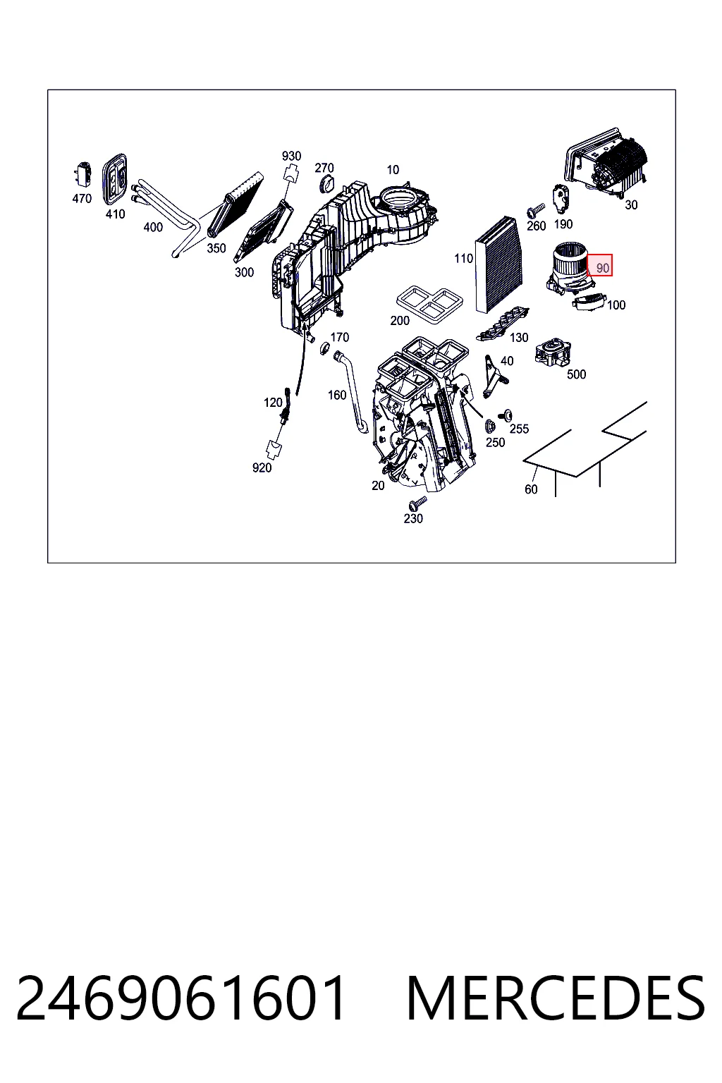 Ventilador interior Nissan/Infiniti A2469061601