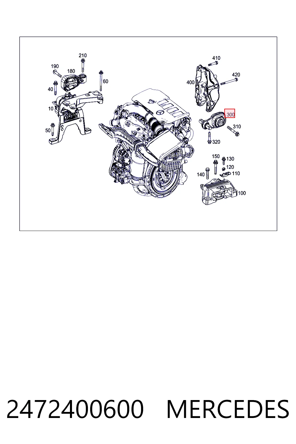 2472400600 Mercedes Taco de motor