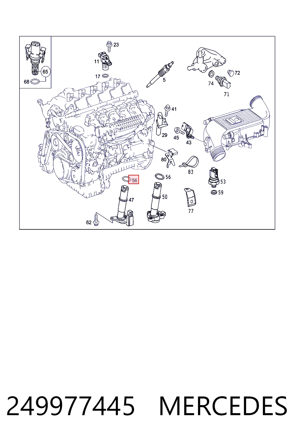 249977445 Mercedes Anillo de estanqueidad del sensor de nivel de aceite