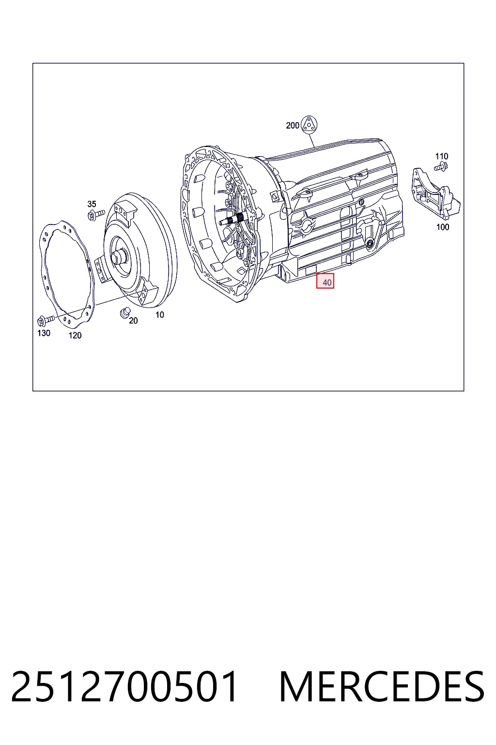 Caja de cambios automática 2512700501 MERCEDES