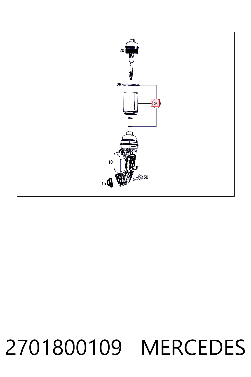2701800109 Mercedes Filtro aceite