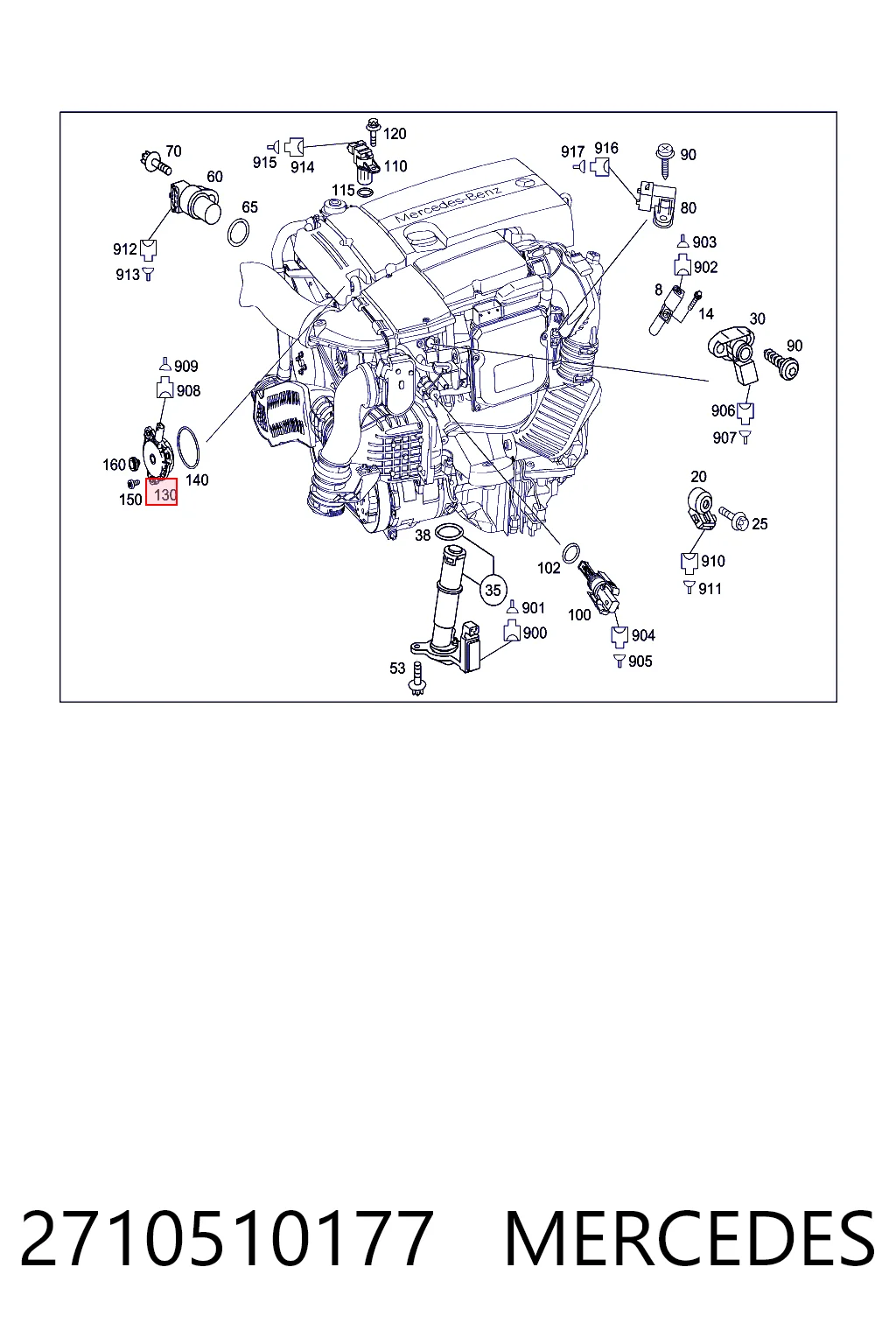 2710510177 Mercedes Válvula control, ajuste de levas
