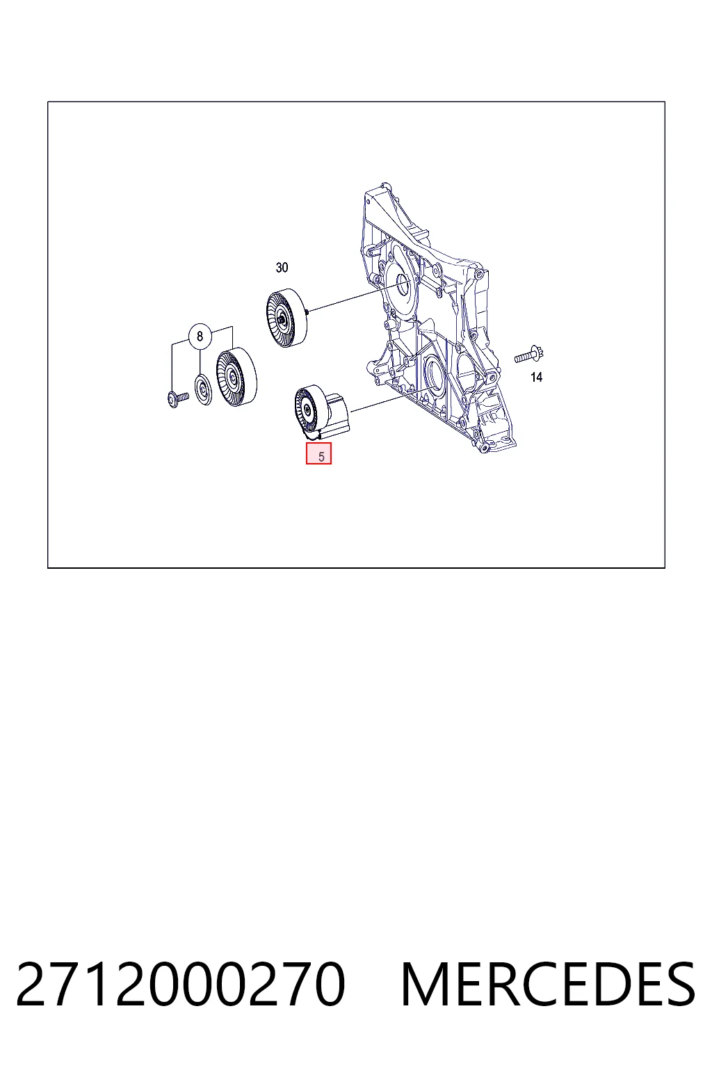 2712000270 Mercedes Tensor de correa de alternador