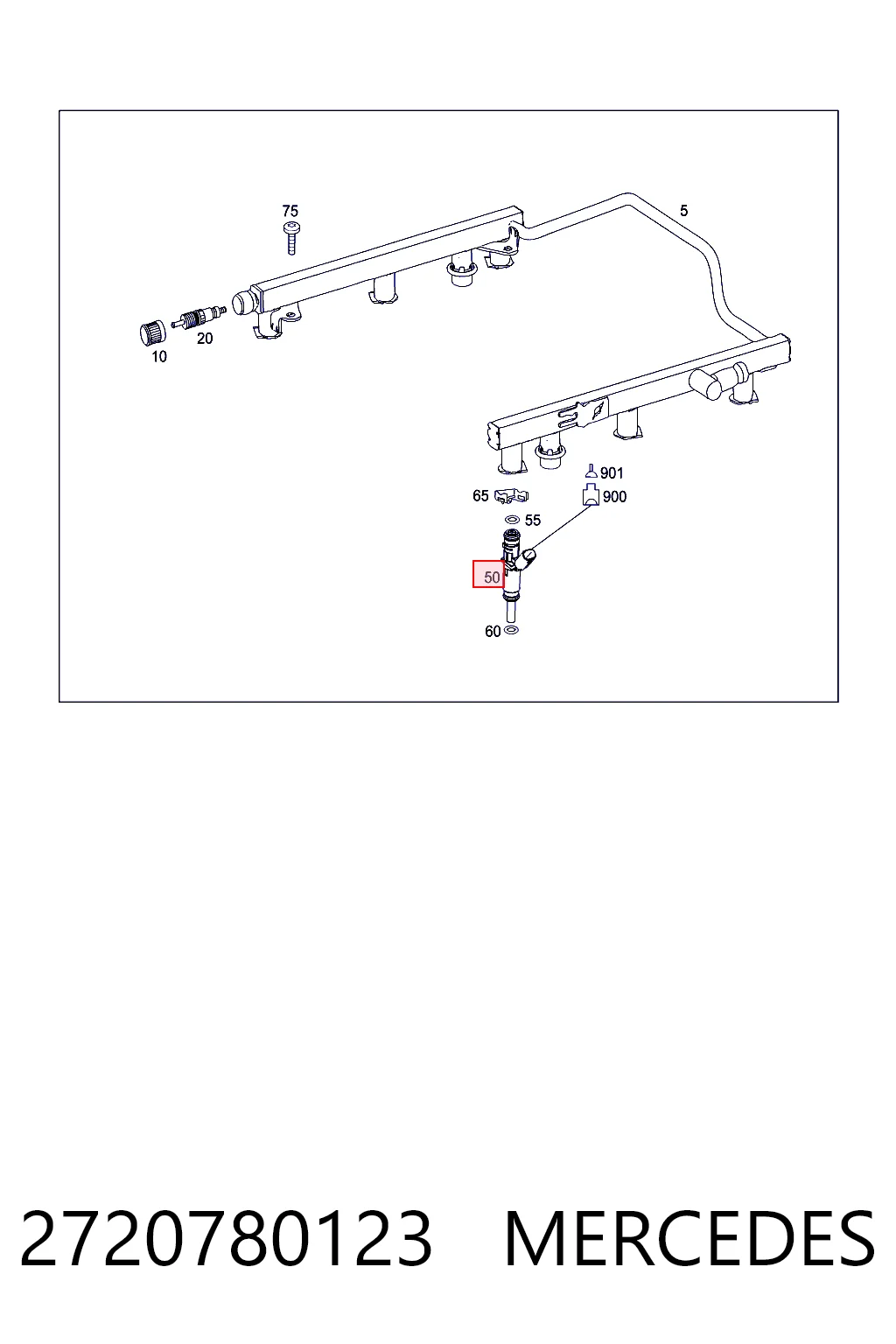 2720780123 Mercedes Inyector de combustible