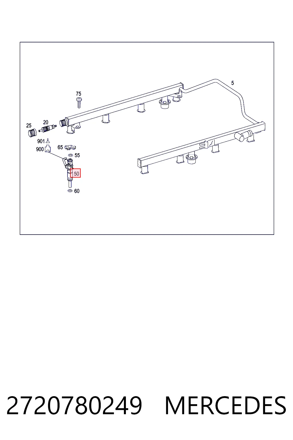 2720780249 Mercedes Inyector de combustible