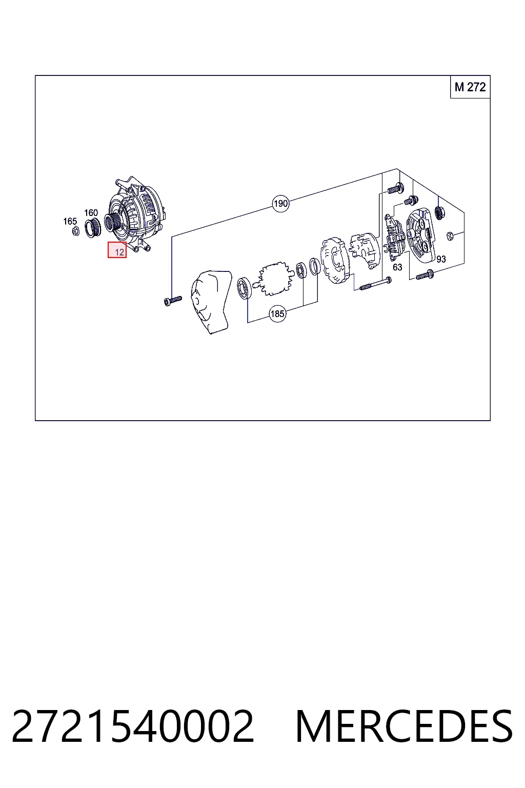 2721540002 Mercedes Alternador de coche