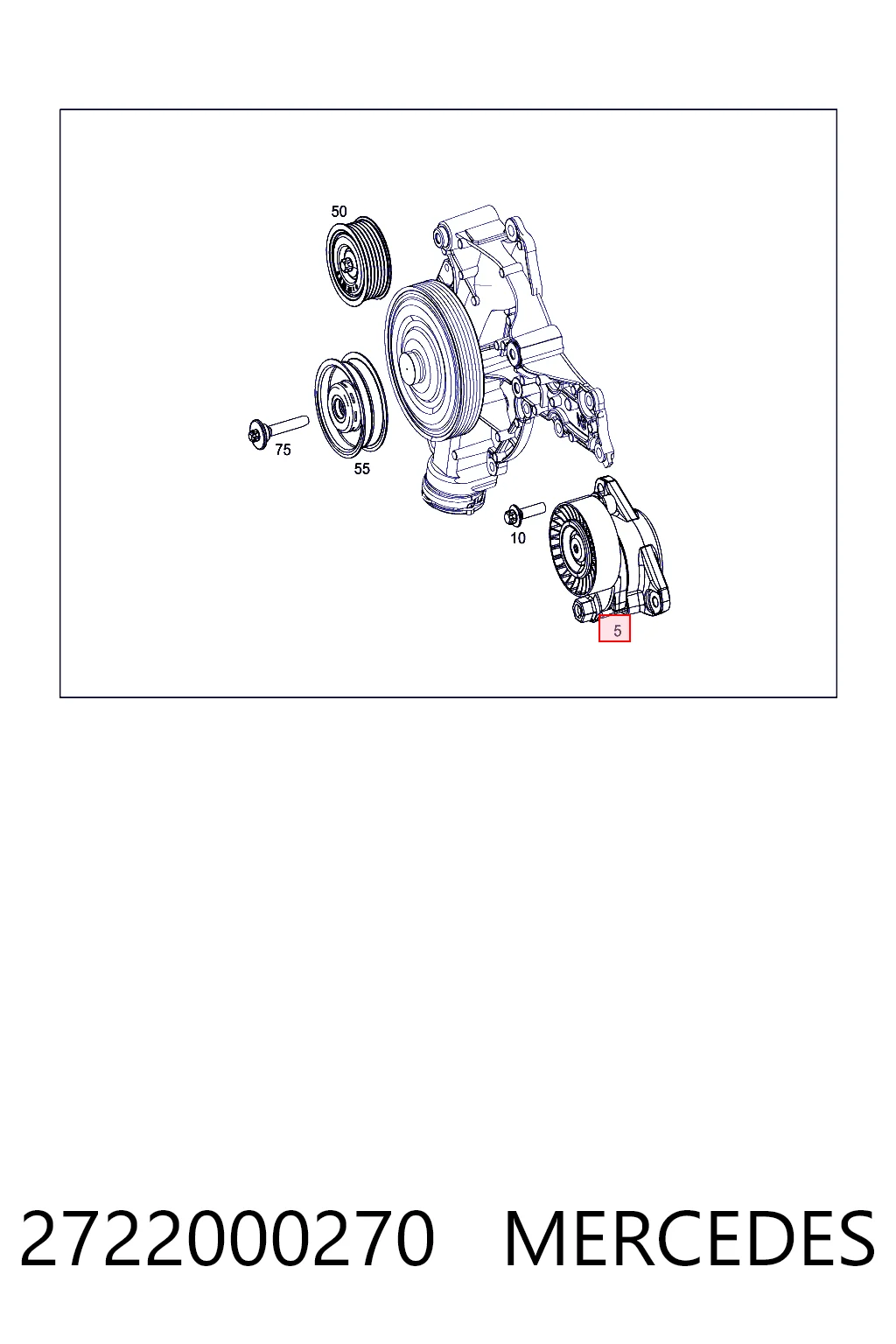 2722000270 Mercedes Tensor de correa de alternador
