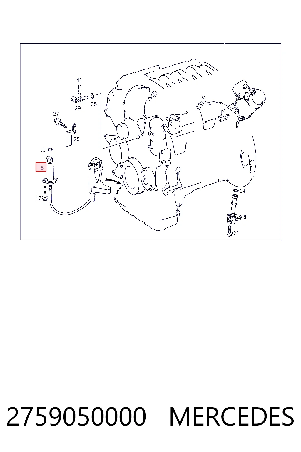 2759050000 Mercedes Sensor de nivel de aceite