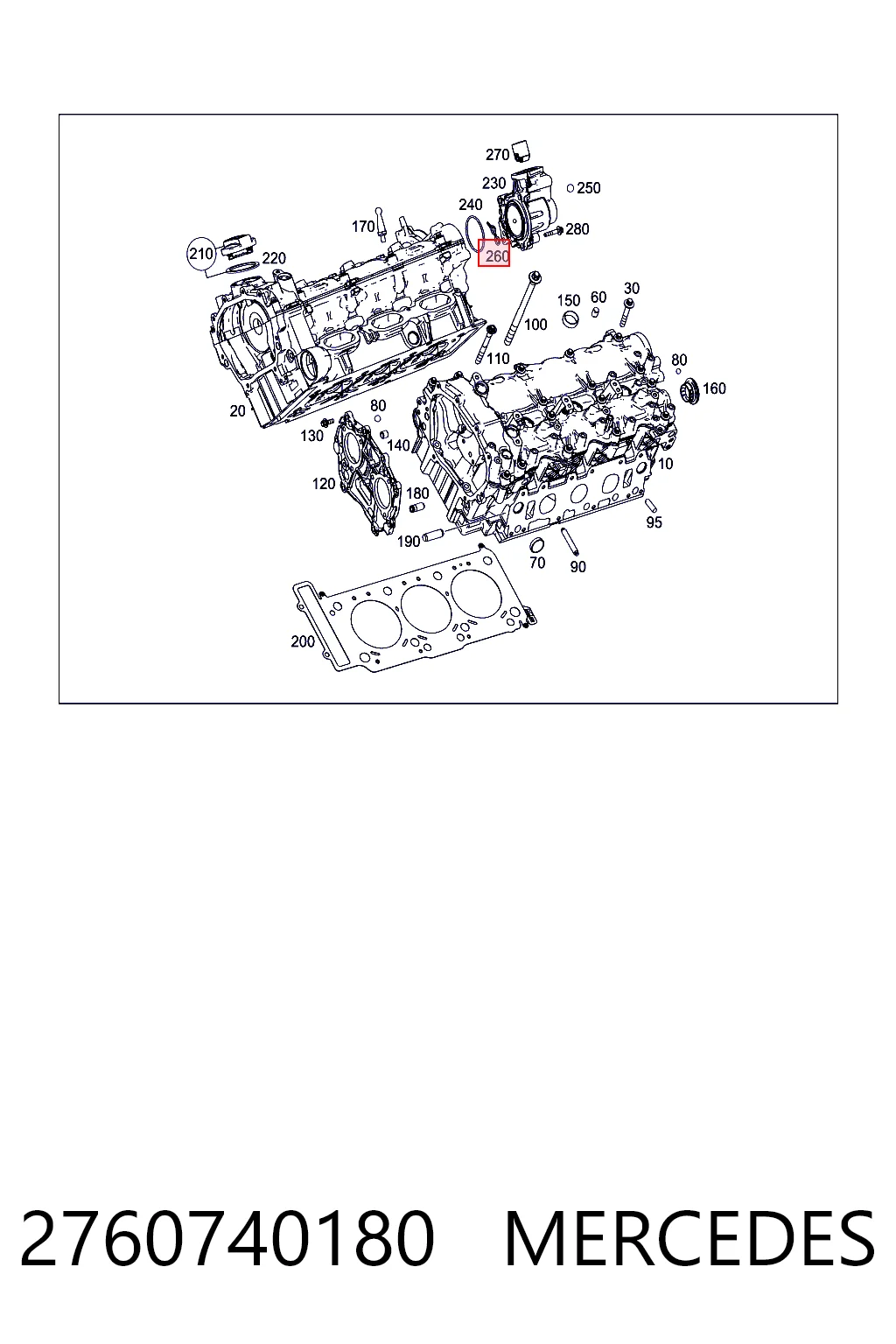 2760740180 Mercedes Kit de reparación de bomba de alta presión