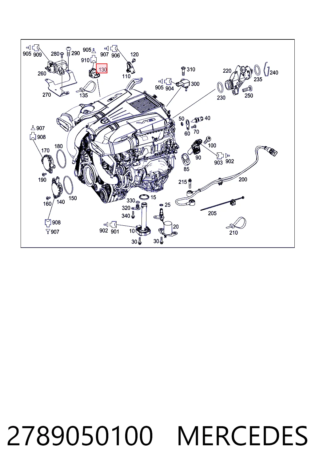 2789050100 Mercedes Sensor de presión de combustible