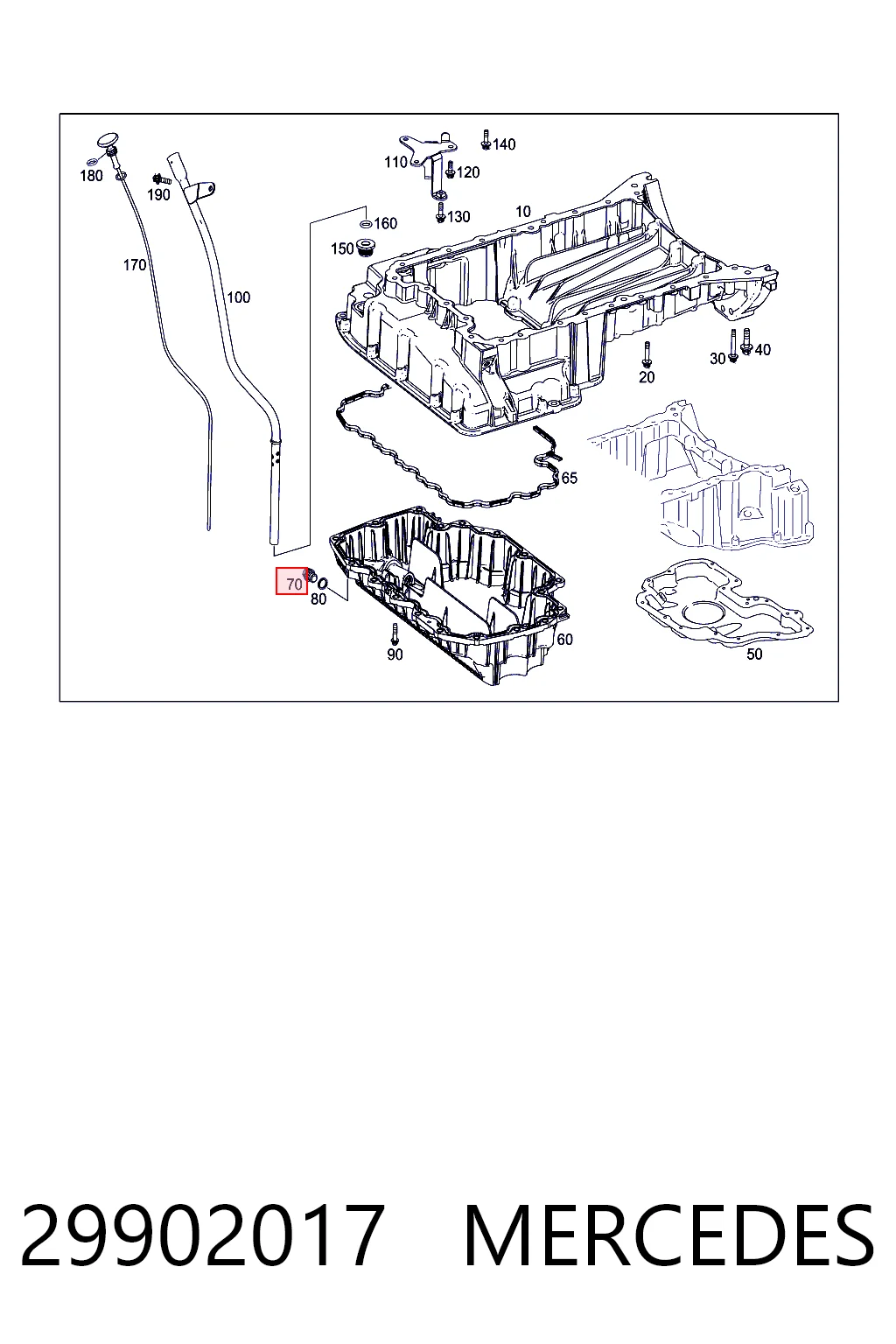29902017 Mercedes Tapón del cárter de aceite
