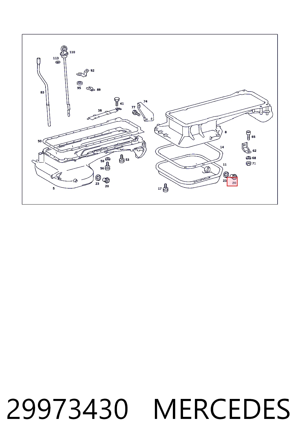 29973430 Mercedes Tapón del cárter de aceite