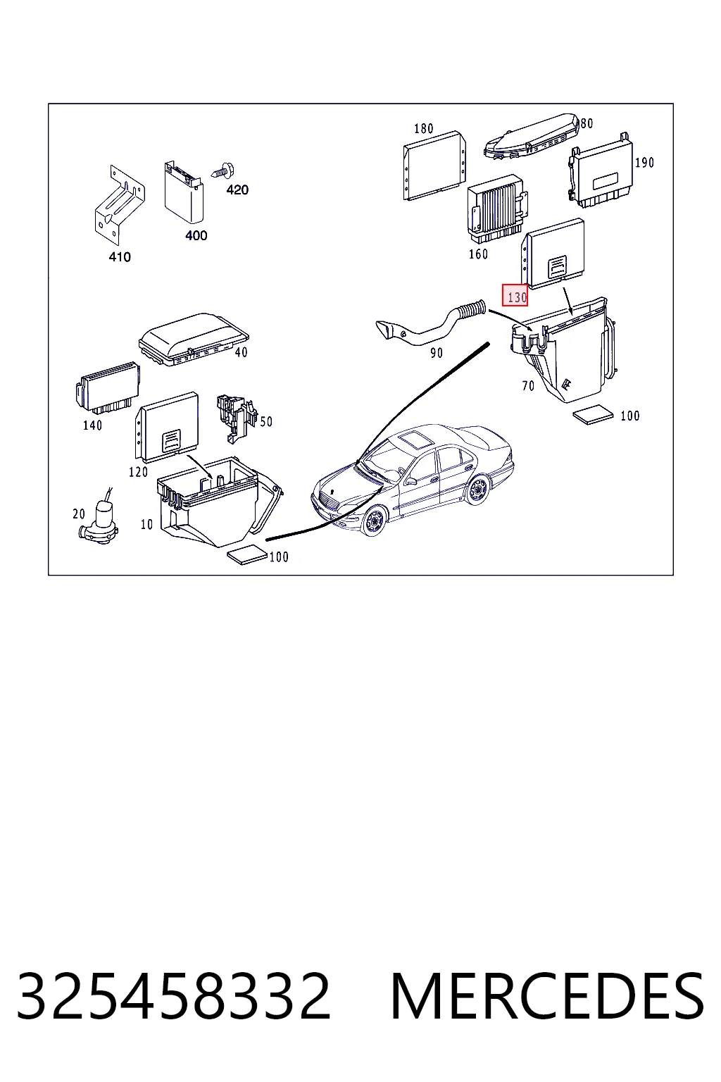 Caja de fusibles 325458332 MERCEDES