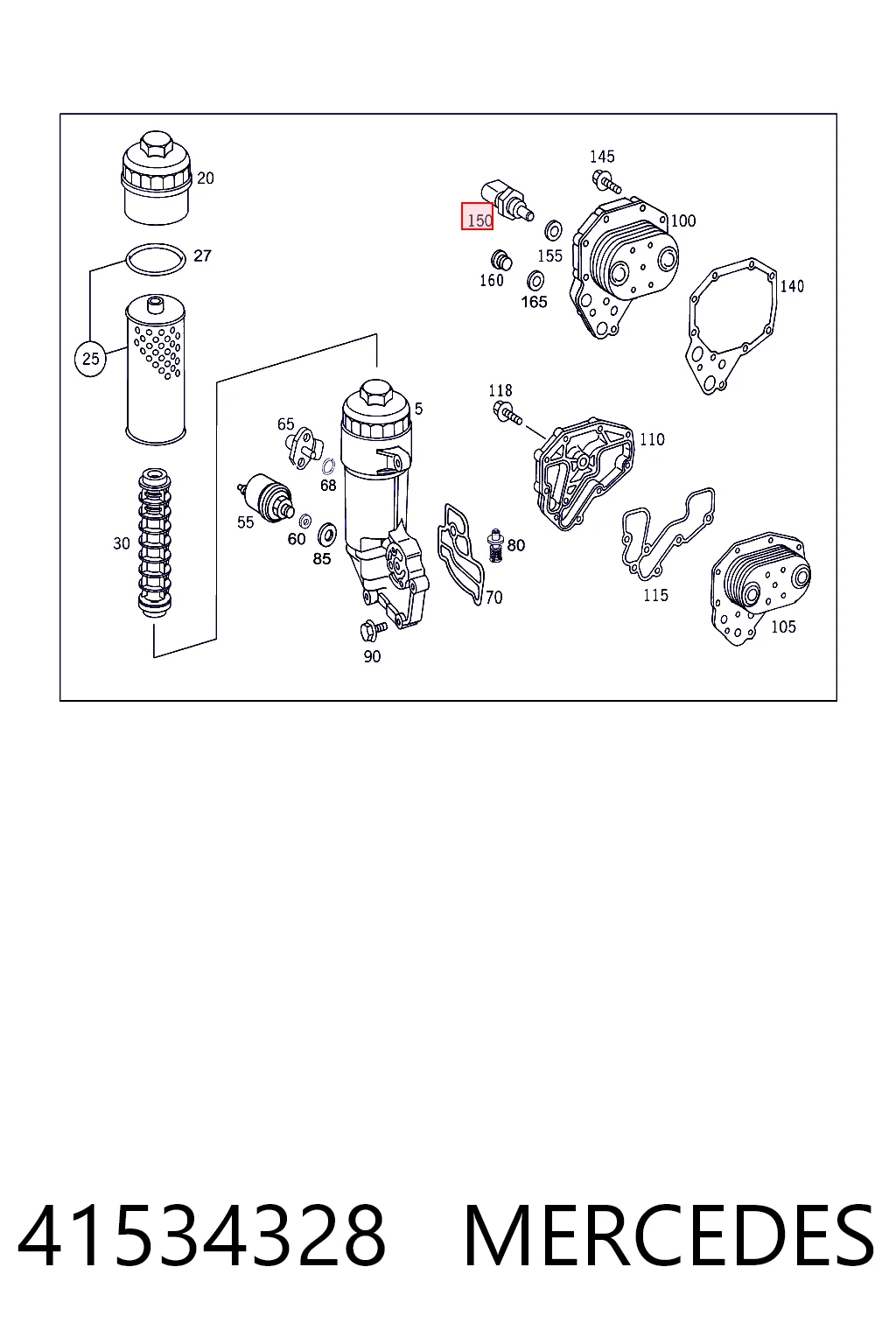 41534328 Mercedes Sensor de temperatura de combustible