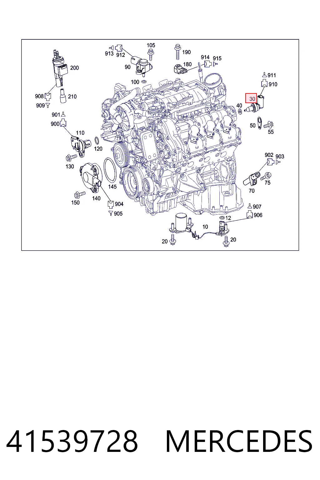 41539728 Mercedes Sensor temperatura refrigerante