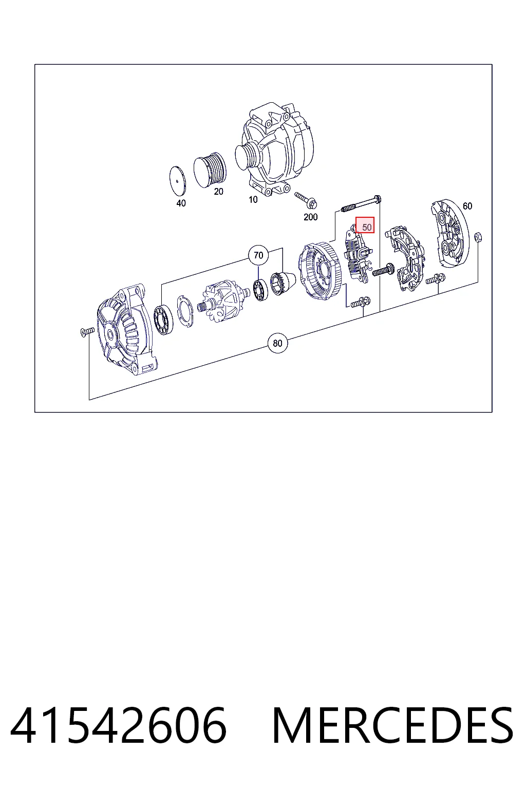 41542606 Mercedes Regulador alternador
