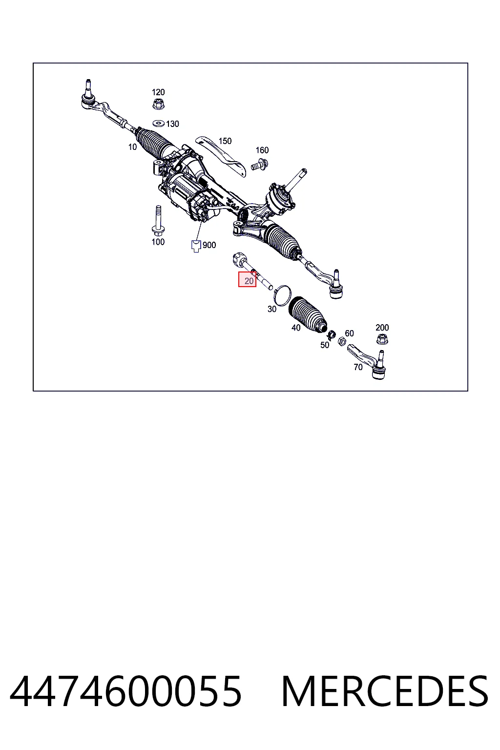 4474600055 Mercedes Barra de direccion coche