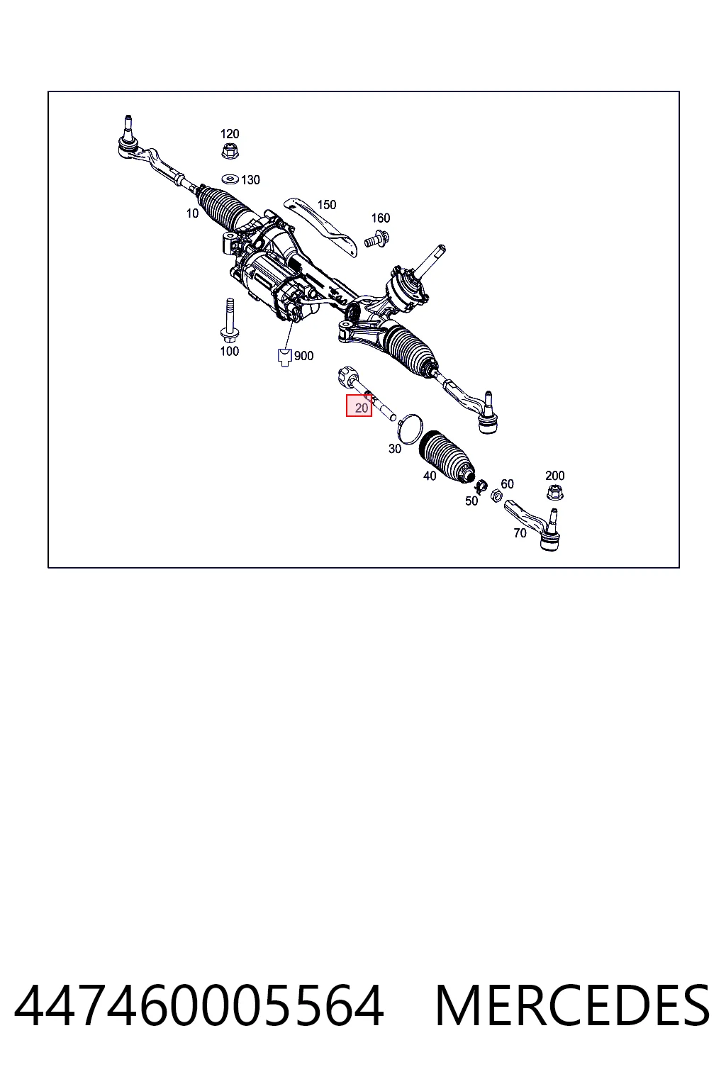 447460005564 Mercedes Barra de direccion coche