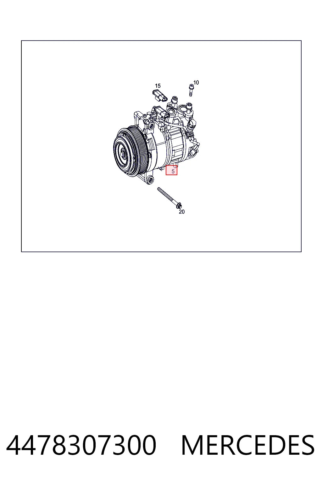 4478307300 Mercedes Compresor climatizador