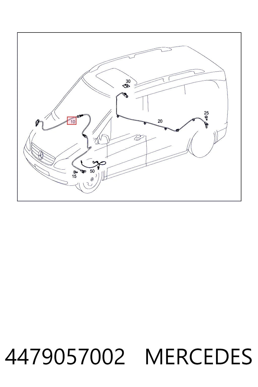 4479057002 Mercedes Sensor de freno, delantero derecho