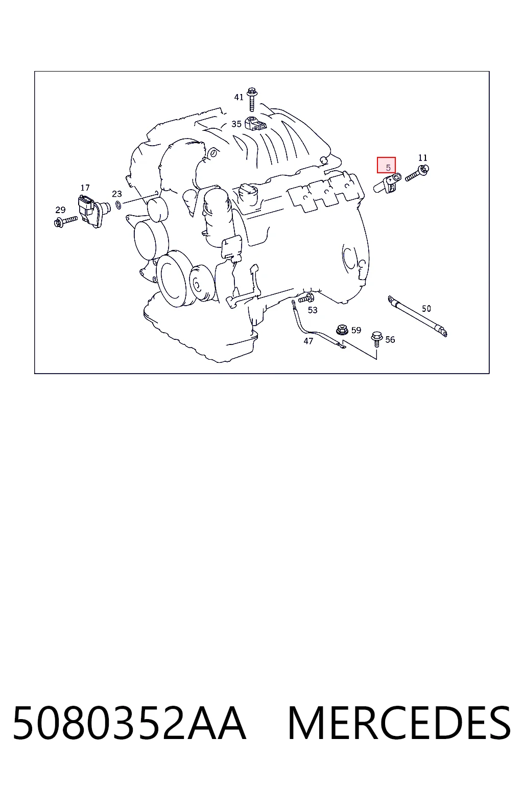5080352AA Mercedes Sensor de posición del cigüeñal