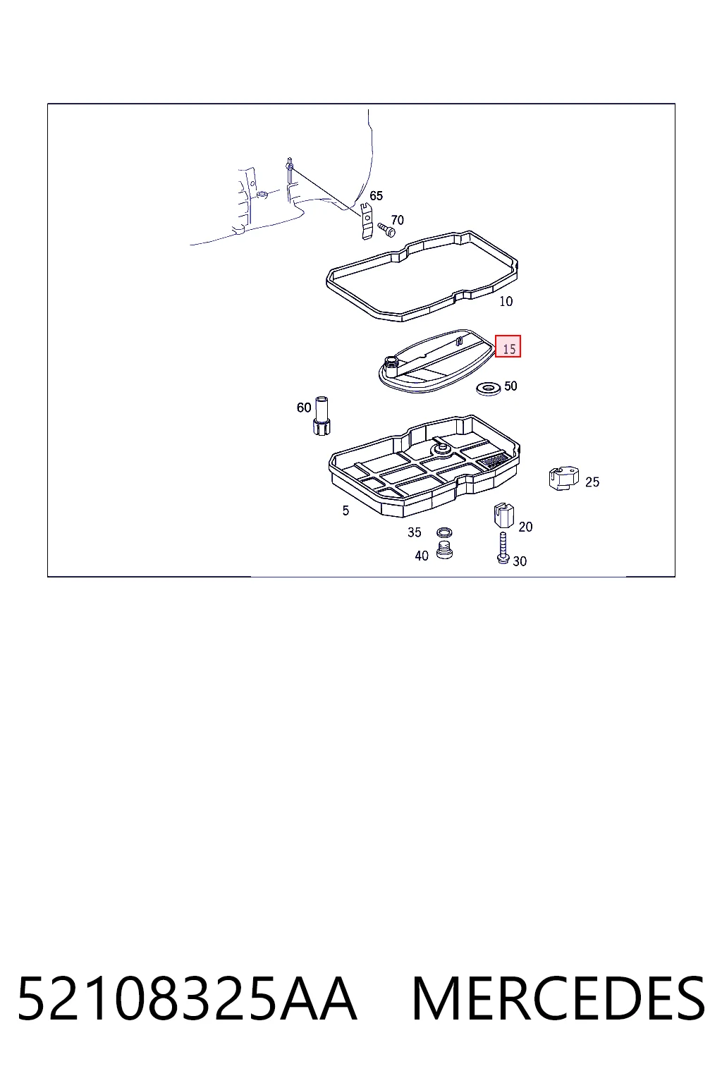 52108325AA Mercedes Filtro hidráulico transmisión automática