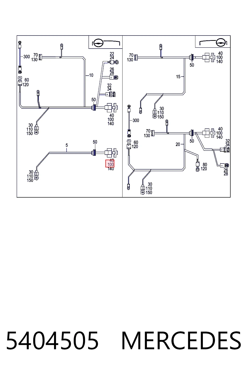5404505 Mercedes Terminal del cable