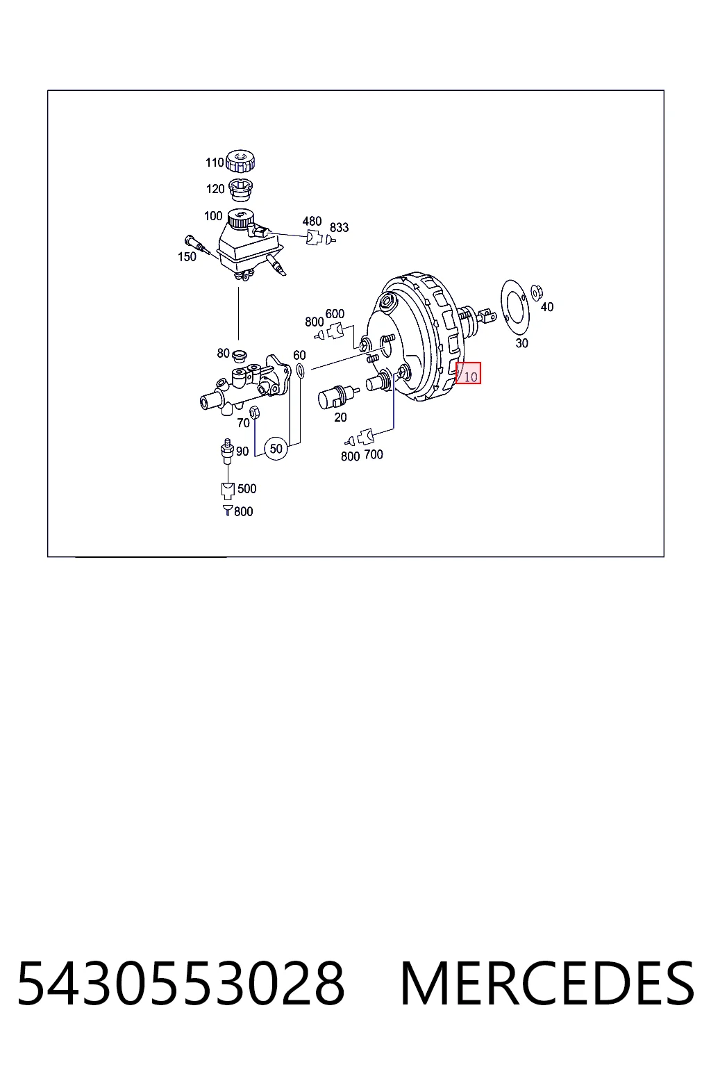 5430553028 Mercedes Servofreno