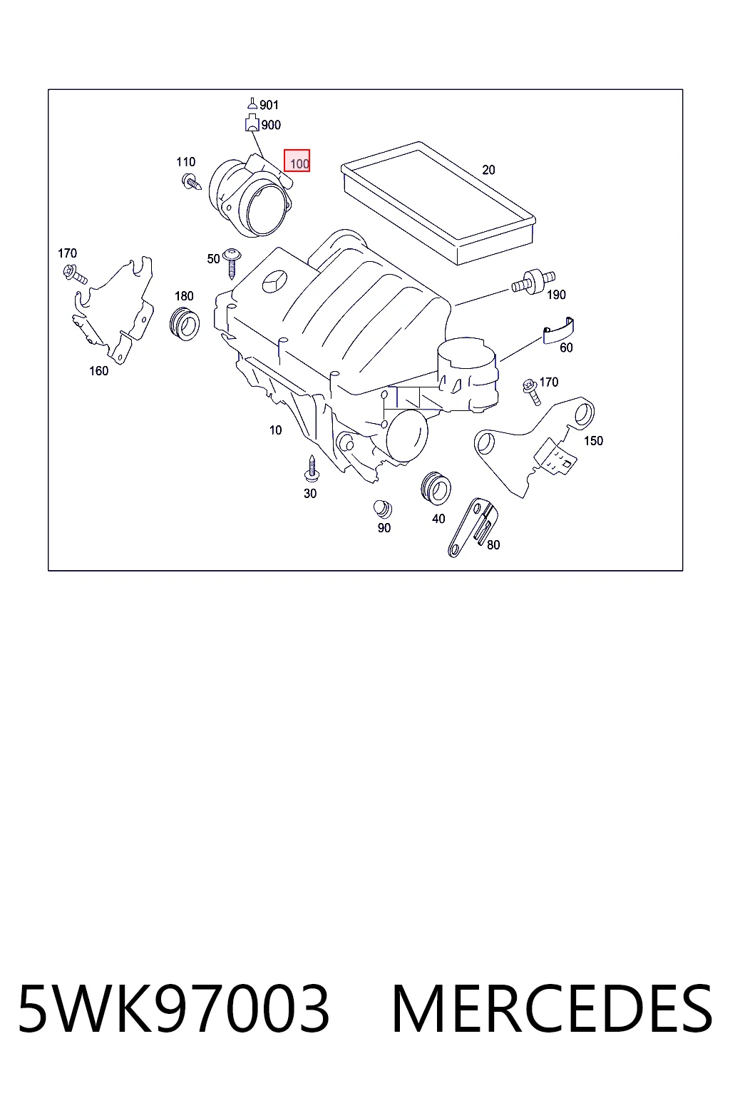 5WK97003 Mercedes Sensor de flujo de aire