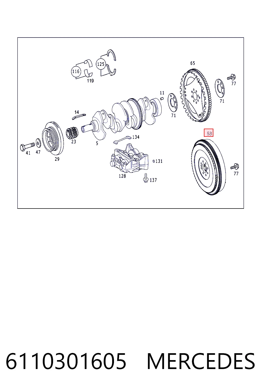 Volante motor 415013610 INA